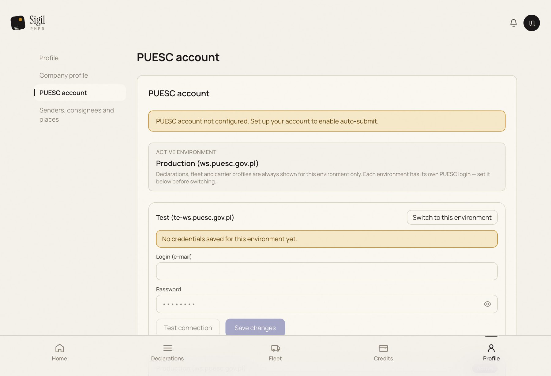 PUESC account: login and active environment
